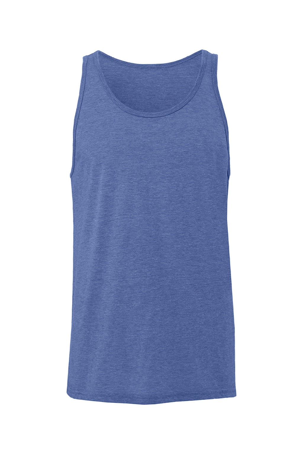 Bella + Canvas 3484 Mens Jersey Tank Top Blue Flat Front