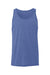 Bella + Canvas 3484 Mens Jersey Tank Top Blue Flat Front
