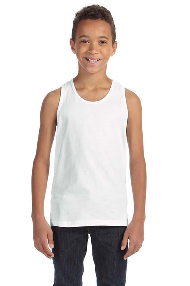Bella + Canvas 3480Y Youth Jersey Tank Top White Model Front