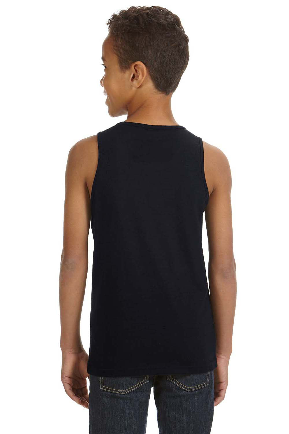 Bella + Canvas 3480Y Youth Jersey Tank Top Black Model Back