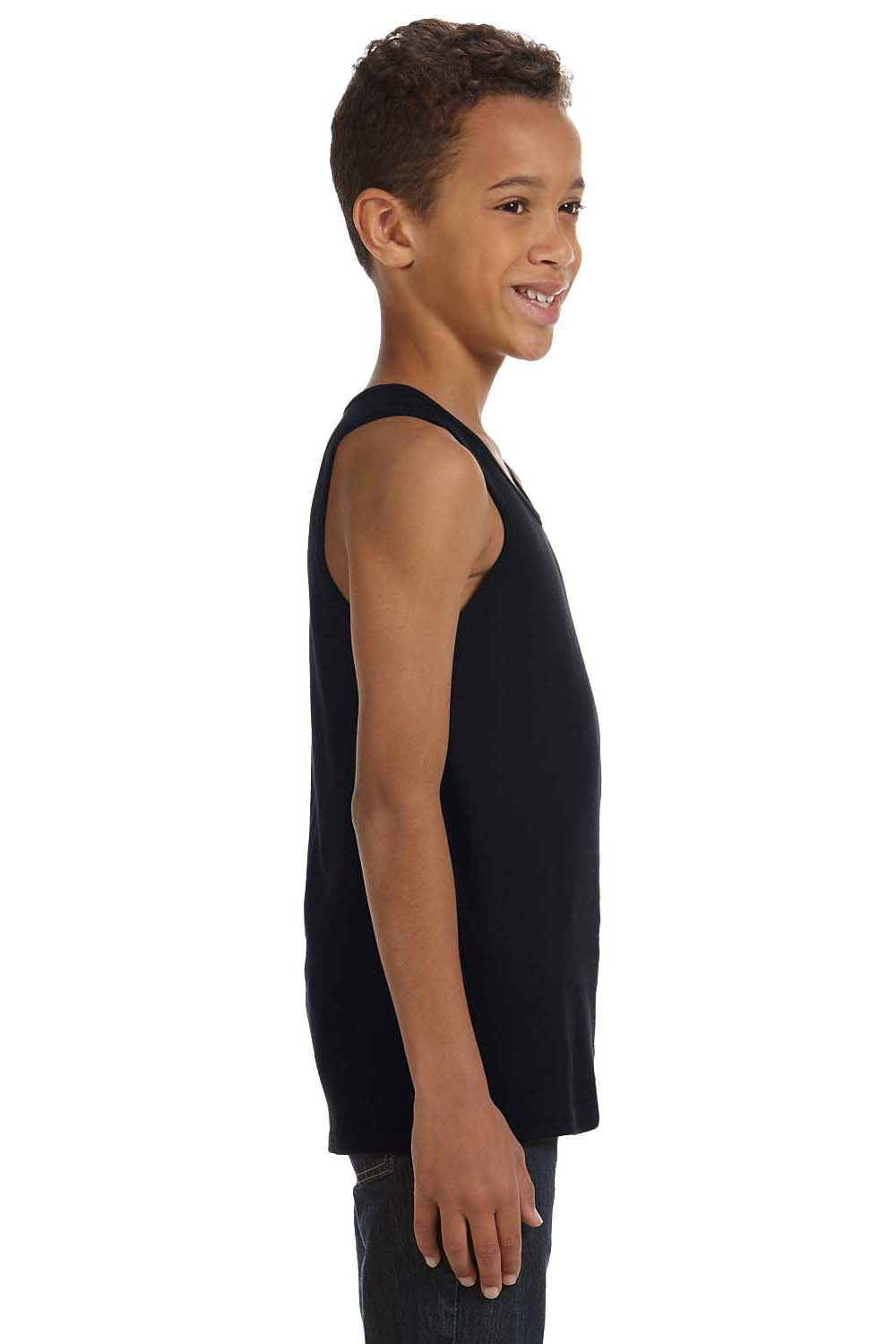 Bella + Canvas 3480Y Youth Jersey Tank Top Black Model Side