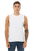 Bella + Canvas 3483 Mens Jersey Muscle Tank Top White Model Front