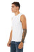 Bella + Canvas 3483 Mens Jersey Muscle Tank Top White Model 3Q