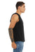 Bella + Canvas 3483 Mens Jersey Muscle Tank Top Black Model Side