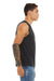Bella + Canvas 3483 Mens Jersey Muscle Tank Top Heather Dark Grey Model Side