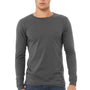 Bella + Canvas Mens Jersey Long Sleeve Crewneck T-Shirt - Asphalt Grey
