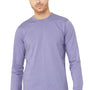 Bella + Canvas Mens Jersey Long Sleeve Crewneck T-Shirt - Dark Lavender Purple