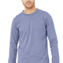 Bella + Canvas Mens Jersey Long Sleeve Crewneck T-Shirt - Lavender Blue