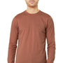 Bella + Canvas Mens Jersey Long Sleeve Crewneck T-Shirt - Terracotta
