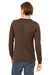 Bella + Canvas BC3501CVC/3501CVC Mens CVC Long Sleeve Crewneck T-Shirt Heather Brown Model Back