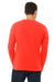 Bella + Canvas BC3501/3501 Mens Jersey Long Sleeve Crewneck T-Shirt Poppy Red Model Back