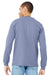 Bella + Canvas BC3501/3501 Mens Jersey Long Sleeve Crewneck T-Shirt Lavender Blue Model Back