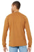 Bella + Canvas BC3501/3501 Mens Jersey Long Sleeve Crewneck T-Shirt Toast Model Back