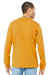 Bella + Canvas BC3501/3501 Mens Jersey Long Sleeve Crewneck T-Shirt Mustard Yellow Model Back
