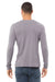 Bella + Canvas BC3501/3501 Mens Jersey Long Sleeve Crewneck T-Shirt Storm Grey Model Back