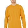 Bella + Canvas Mens Jersey Long Sleeve Crewneck T-Shirt - Mustard Yellow