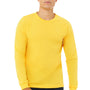 Bella + Canvas Mens CVC Long Sleeve Crewneck T-Shirt - Heather Yellow Gold