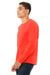 Bella + Canvas BC3501/3501 Mens Jersey Long Sleeve Crewneck T-Shirt Poppy Red Model 3Q