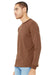 Bella + Canvas BC3501/3501 Mens Jersey Long Sleeve Crewneck T-Shirt Chestnut Brown Model 3Q