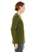 Bella + Canvas BC3501/3501 Mens Jersey Long Sleeve Crewneck T-Shirt Olive Green Model Side