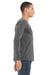 Bella + Canvas BC3501/3501 Mens Jersey Long Sleeve Crewneck T-Shirt Asphalt Grey Model Side