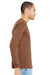 Bella + Canvas BC3501/3501 Mens Jersey Long Sleeve Crewneck T-Shirt Chestnut Brown Model Side