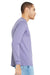 Bella + Canvas BC3501/3501 Mens Jersey Long Sleeve Crewneck T-Shirt Dark Lavender Purple Model Side