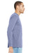 Bella + Canvas BC3501/3501 Mens Jersey Long Sleeve Crewneck T-Shirt Lavender Blue Model Side