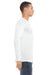 Bella + Canvas BC3501/3501 Mens Jersey Long Sleeve Crewneck T-Shirt Ash Grey Model Side