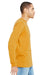 Bella + Canvas BC3501/3501 Mens Jersey Long Sleeve Crewneck T-Shirt Mustard Yellow Model Side