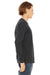 Bella + Canvas BC3501/3501 Mens Jersey Long Sleeve Crewneck T-Shirt Dark Grey Model Side