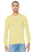 Bella + Canvas BC3501CVC/3501CVC Mens CVC Long Sleeve Crewneck T-Shirt Heather French Vanilla Model Front