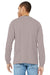 Bella + Canvas BC3501CVC/3501CVC Mens CVC Long Sleeve Crewneck T-Shirt Heather Pink Gravel Model Back