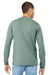 Bella + Canvas BC3501CVC/3501CVC Mens CVC Long Sleeve Crewneck T-Shirt Heather Dusty Blue Model Back