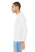 Bella + Canvas BC3501CVC/3501CVC Mens CVC Long Sleeve Crewneck T-Shirt Solid White Model Side