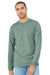 Bella + Canvas BC3501CVC/3501CVC Mens CVC Long Sleeve Crewneck T-Shirt Heather Dusty Blue Model Front