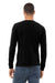 Bella + Canvas BC3501CVC/3501CVC Mens CVC Long Sleeve Crewneck T-Shirt Solid Black Model Back
