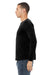 Bella + Canvas BC3501CVC Mens CVC Long Sleeve Crewneck T-Shirt Solid Black Model Side