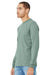 Bella + Canvas BC3501CVC/3501CVC Mens CVC Long Sleeve Crewneck T-Shirt Heather Dusty Blue Model 3Q