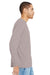 Bella + Canvas BC3501CVC/3501CVC Mens CVC Long Sleeve Crewneck T-Shirt Heather Pink Gravel Model Side