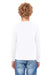 Bella + Canvas 3501Y Youth Jersey Long Sleeve Crewneck T-Shirt White Model Back