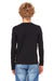 Bella + Canvas 3501Y Youth Jersey Long Sleeve Crewneck T-Shirt Black Model Back