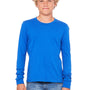 Bella + Canvas Youth Jersey Long Sleeve Crewneck T-Shirt - True Royal Blue
