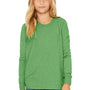 Bella + Canvas Youth Jersey Long Sleeve Crewneck T-Shirt - Green Triblend