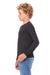 Bella + Canvas 3513Y Youth Jersey Long Sleeve Crewneck T-Shirt Charcoal Black Model Side