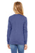 Bella + Canvas 3501Y Youth Jersey Long Sleeve Crewneck T-Shirt True Royal Blue Triblend Model Back