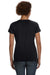 LAT 3507 Womens Fine Jersey Short Sleeve V-Neck T-Shirt Black Model Back