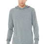Bella + Canvas Mens Jersey Long Sleeve Hooded T-Shirt Hoodie - Grey