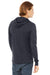 Bella + Canvas BC3512/3512 Mens Jersey Long Sleeve Hooded T-Shirt Hoodie Heather Navy Blue Model Back