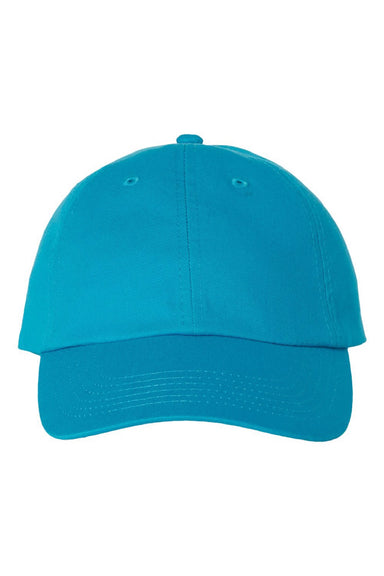 Valucap Hats VC300A Mens Adult Bio-Washed Classic Adjustable Dad Hat Neon Blue Flat Front